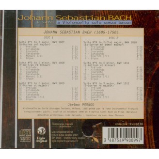 BACH - Pernoo - Six suites pour violoncelle seul BWV 1007-1012..